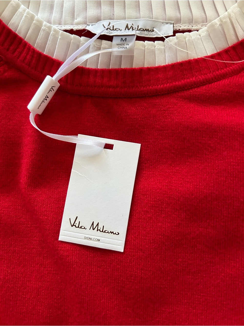 NWT - Vila Milano Lush Collection Sweater w. Pleated Ruffle Accents - Picture 2 of 9